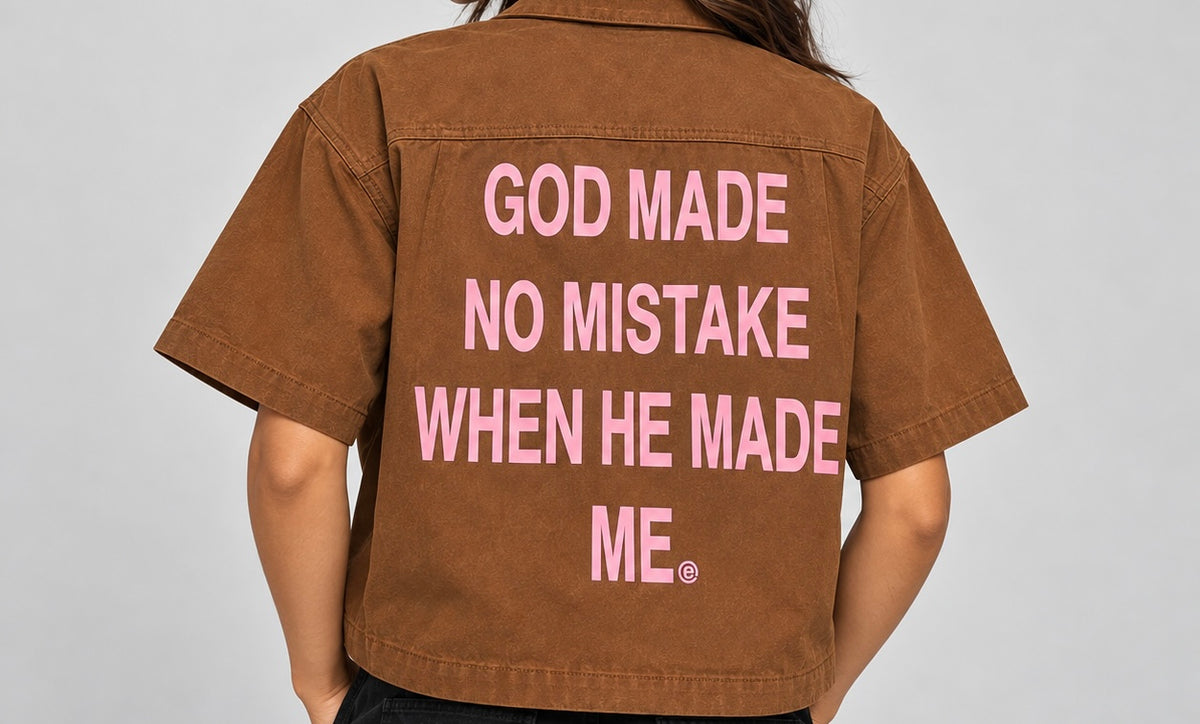 ENUFF Crop- Brown + Pink (WOMENS)