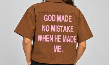 ENUFF Crop- Brown + Pink (WOMENS)