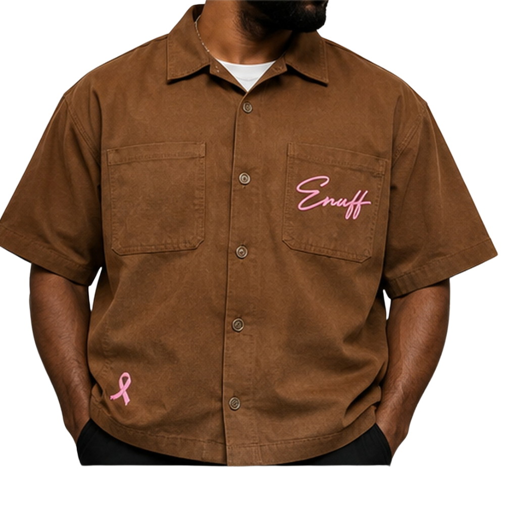 ENUFF Crop- Brown + Pink (MENS)