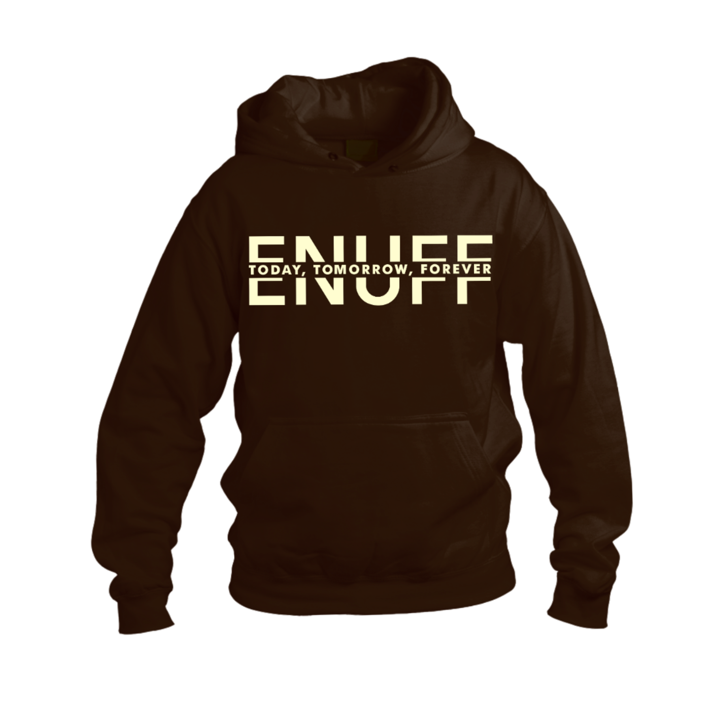 ENUFF -BROWN/CREAM HOODIE (ADULTS)