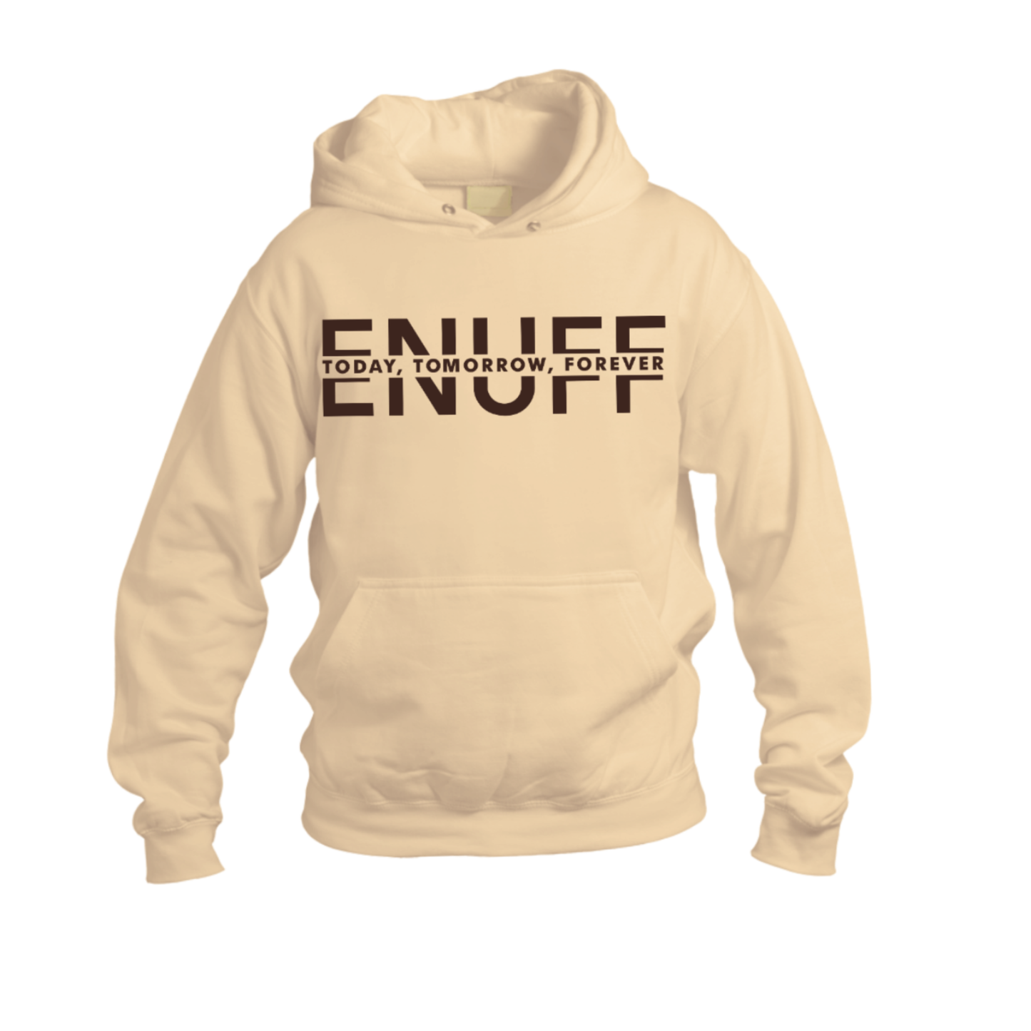 ENUFF - SAND/BROWN HOODIE (ADULTS)